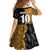 Custom New Zealand and Australia Rugby Championship 2024 Family Matching Off The Shoulder Long Sleeve Dress and Hawaiian Shirt Maori Warrior and Kangaroo Mascot with Fern Aboriginal