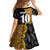 Custom New Zealand and Australia Rugby Championship 2024 Family Matching Off Shoulder Maxi Dress and Hawaiian Shirt Maori Warrior and Kangaroo Mascot with Fern Aboriginal