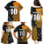 Custom New Zealand and Australia Rugby Championship 2024 Family Matching Puletasi and Hawaiian Shirt Maori Warrior and Kangaroo Mascot with Fern Aboriginal