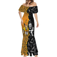 Custom New Zealand and Australia Rugby Championship 2024 Mermaid Dress Maori Warrior and Kangaroo Mascot with Fern Aboriginal