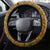 CuNew Zealand and Australia Rugby Championship 2024 Steering Wheel Cover Maori Warrior and Kangaroo Mascot with Fern Aboriginal