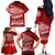 Tonga Rugby Family Matching Off Shoulder Long Sleeve Dress and Hawaiian Shirt Sipi Tau Dance Ngatu Pattern LT03 - Polynesian Pride