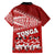 Tonga Rugby Family Matching Off Shoulder Long Sleeve Dress and Hawaiian Shirt Sipi Tau Dance Ngatu Pattern LT03 - Polynesian Pride