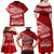 Tonga Rugby Family Matching Off Shoulder Maxi Dress and Hawaiian Shirt Sipi Tau Dance Ngatu Pattern LT03 - Polynesian Pride