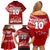 Personalised Tonga Rugby Family Matching Off Shoulder Short Dress and Hawaiian Shirt Sipi Tau Dance Ngatu Pattern LT03 - Polynesian Pride