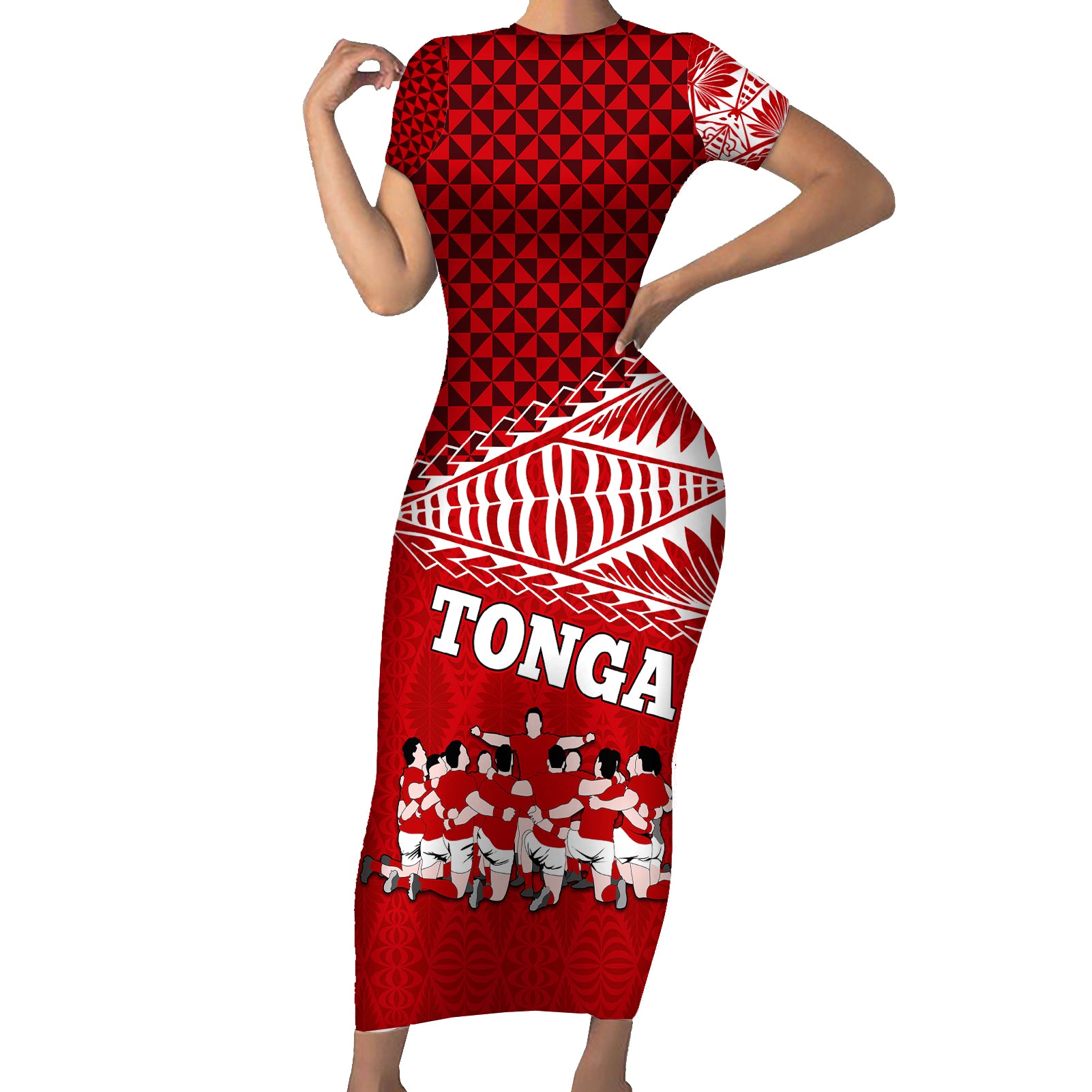 personalised-tonga-rugby-short-sleeve-bodycon-dress-sipi-tau-dance-ngatu-pattern