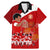 Tonga Rugby Family Matching Mermaid Dress and Hawaiian Shirt Sipi Tau Dance Coat of Arms Ngatu Pattern LT03 Dad's Shirt - Short Sleeve Red - Polynesian Pride