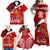 Tonga Rugby Family Matching Off Shoulder Maxi Dress and Hawaiian Shirt Sipi Tau Dance Coat of Arms Ngatu Pattern LT03 - Polynesian Pride