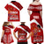 Tonga Rugby Family Matching Off Shoulder Maxi Dress and Hawaiian Shirt Sipi Tau Dance Coat of Arms Ngatu Pattern LT03 - Polynesian Pride