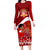 tonga-rugby-long-sleeve-bodycon-dress-sipi-tau-dance-coat-of-arms-ngatu-pattern