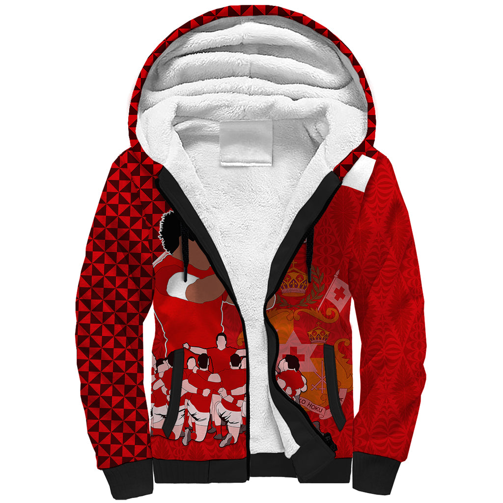 tonga-rugby-sherpa-hoodie-sipi-tau-dance-coat-of-arms-ngatu-pattern