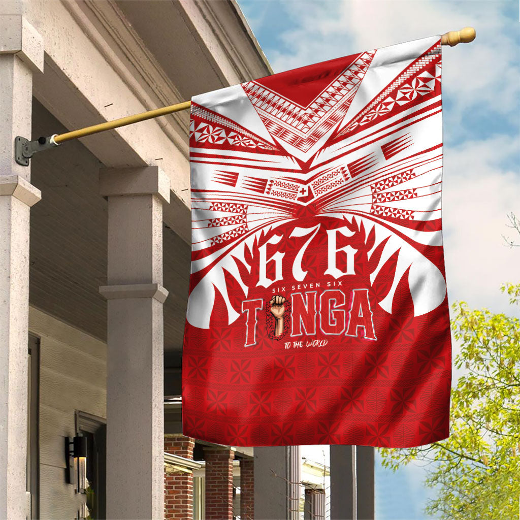Tonga Rugby Garden Flag Sipi Tau - Six Seven Six to the World LT03 House Flag Red - Polynesian Pride