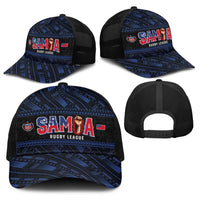 Toa Samoa Rugby Baseball Net Cap Siva Tau - Samoan Warriors Pacific Pattern