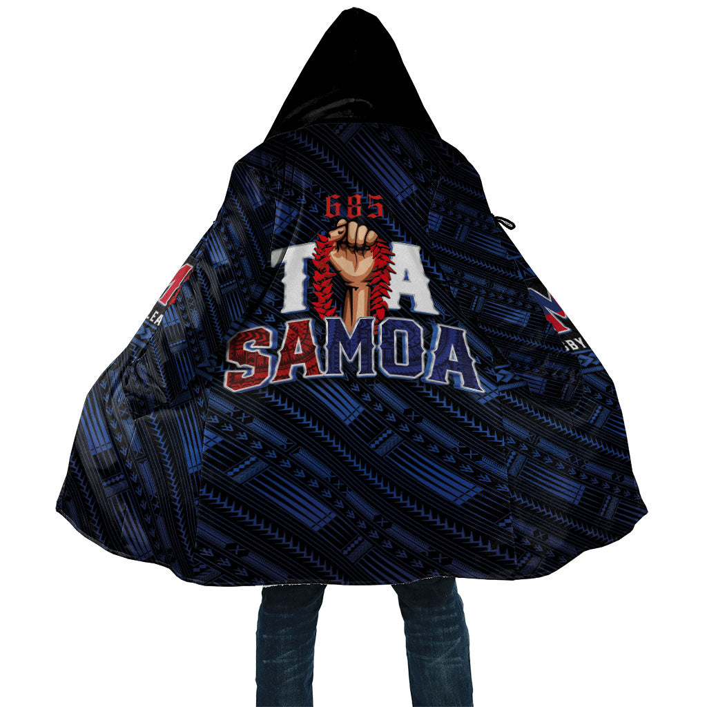 Toa Samoa Rugby Cloak Siva Tau - Samoan Warriors Pacific Pattern LT03 Unisex Navy - Polynesian Pride