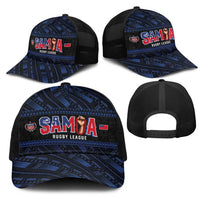 Toa Samoa Rugby Mesh Trucker Cap Siva Tau - Samoan Warriors Pacific Pattern LT03 - Polynesian Pride