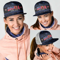 Toa Samoa Rugby Mesh Trucker Cap Siva Tau - Samoan Warriors Pacific Pattern LT03 - Polynesian Pride