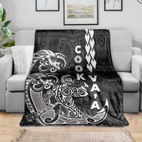Cook Islands Va'a Polynesian Art Tattoo Blanket Black Color LT03 - Polynesian Pride