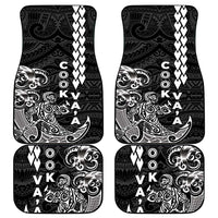 Cook Islands Va'a Polynesian Art Tattoo Car Mats Black Color LT03 - Polynesian Pride