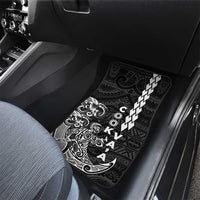 Cook Islands Va'a Polynesian Art Tattoo Car Mats Black Color LT03 - Polynesian Pride