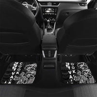 Cook Islands Va'a Polynesian Art Tattoo Car Mats Black Color LT03 Set 2pcs - Back Black - Polynesian Pride