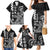 Cook Islands Vaa Polynesian Art Tattoo Family Matching Mermaid Dress and Hawaiian Shirt Black Color