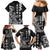 Cook Islands Vaa Polynesian Art Tattoo Family Matching Mermaid Dress and Hawaiian Shirt Black Color