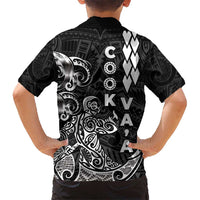 Cook Islands Va'a Polynesian Art Tattoo Hawaiian Shirt Black Color LT03 - Polynesian Pride