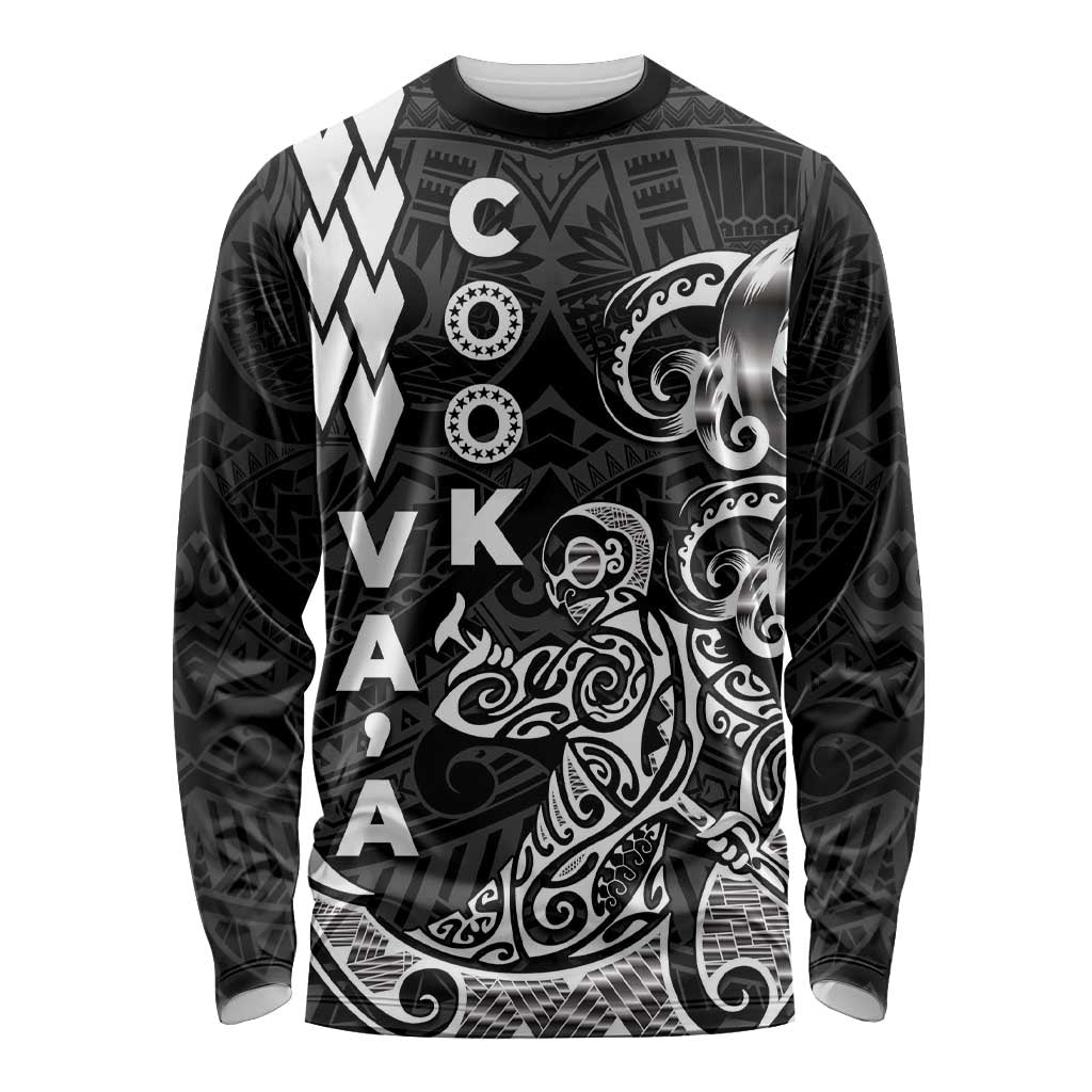 Cook Islands Vaa Polynesian Art Tattoo Long Sleeve Shirt Black Color