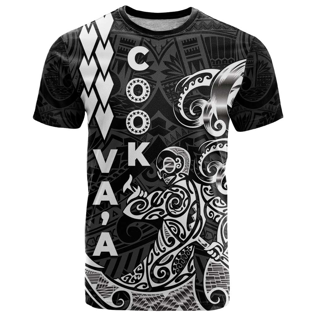 Cook Islands Va'a Polynesian Art Tattoo T Shirt Black Color LT03 Black - Polynesian Pride
