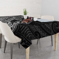 Cook Islands Va'a Polynesian Art Tattoo Tablecloth Black Color LT03 - Polynesian Pride