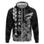 Cook Islands Vaa Polynesian Art Tattoo Zip Hoodie Black Color