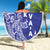 Cook Islands Vaa Polynesian Art Tattoo Beach Blanket Blue Color