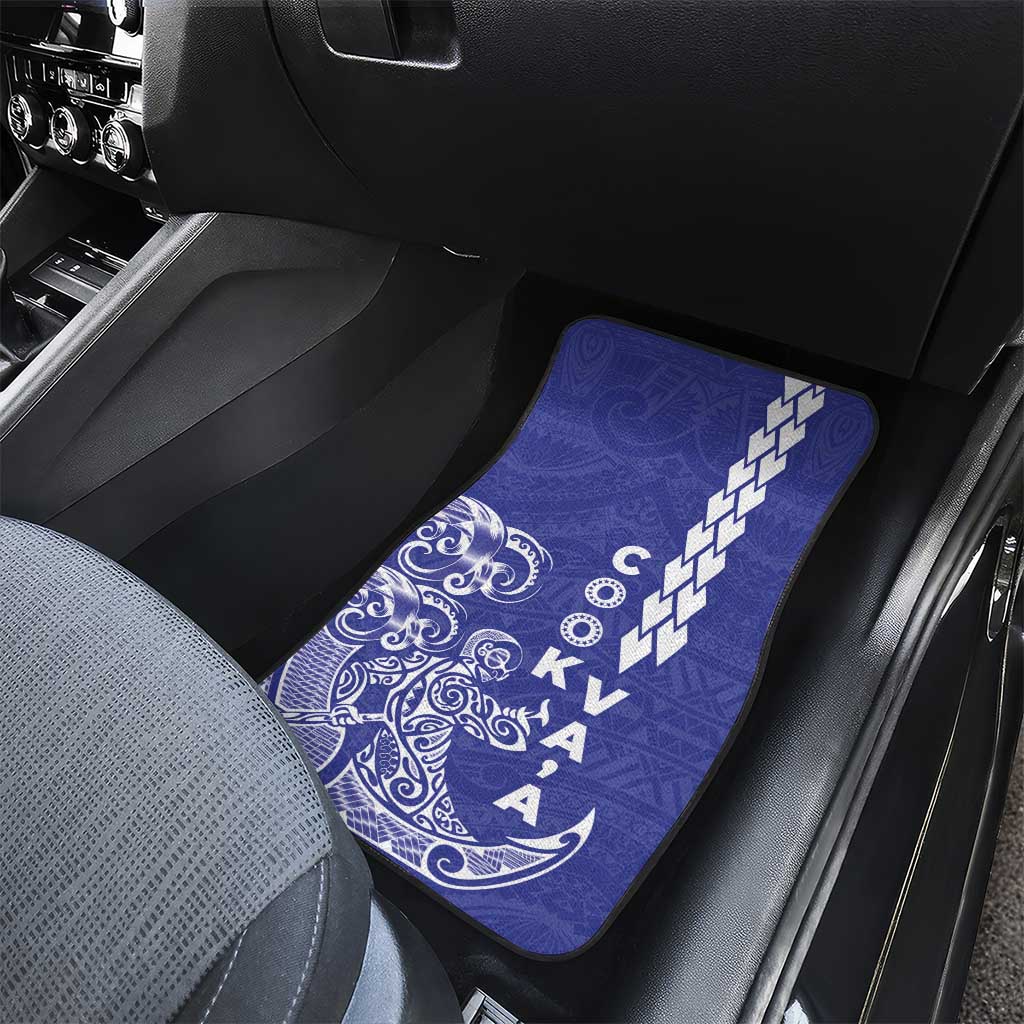Cook Islands Va'a Polynesian Art Tattoo Car Mats Blue Color LT03 - Polynesian Pride