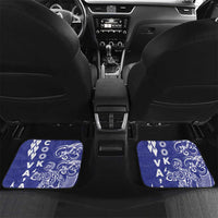 Cook Islands Va'a Polynesian Art Tattoo Car Mats Blue Color LT03 Set 2pcs - Back Blue - Polynesian Pride