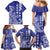 Cook Islands Vaa Polynesian Art Tattoo Family Matching Mermaid Dress and Hawaiian Shirt Blue Color