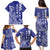 Cook Islands Vaa Polynesian Art Tattoo Family Matching Puletasi and Hawaiian Shirt Blue Color