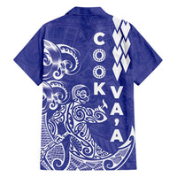Cook Islands Va'a Polynesian Art Tattoo Hawaiian Shirt Blue Color LT03 - Polynesian Pride