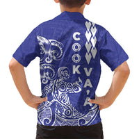 Cook Islands Va'a Polynesian Art Tattoo Hawaiian Shirt Blue Color LT03 - Polynesian Pride
