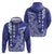 Cook Islands Vaa Polynesian Art Tattoo Hoodie Blue Color