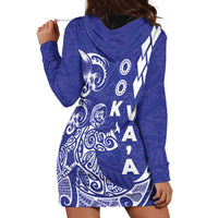 Cook Islands Va'a Polynesian Art Tattoo Hoodie Dress Blue Color LT03 - Polynesian Pride