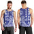 Cook Islands Vaa Polynesian Art Tattoo Men Tank Top Blue Color