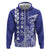 Cook Islands Vaa Polynesian Art Tattoo Zip Hoodie Blue Color