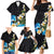 Hawaiian Plumeria and Turtle Family Matching Mermaid Dress and Hawaiian Shirt with Polynesian Tribal Art Pattern Vintage Vibes