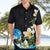 Hawaiian Plumeria and Turtle Hawaiian Shirt with Polynesian Tribal Art Pattern Vintage Vibes