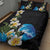 Hawaiian Plumeria and Turtle Quilt Bed Set with Polynesian Tribal Art Pattern Vintage Vibes