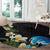 Hawaiian Plumeria and Turtle Round Carpet with Polynesian Tribal Art Pattern Vintage Vibes