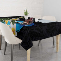 Hawaiian Plumeria and Turtle Tablecloth with Polynesian Tribal Art Pattern Vintage Vibes LT03 - Polynesian Pride