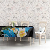 Hawaiian Plumeria and Turtle Tablecloth with Polynesian Tribal Art Pattern Vintage Vibes LT03 - Polynesian Pride