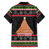 Personalized New Zealand Meri Kirihimete Family Matching Short Sleeve Bodycon Dress and Hawaiian Shirt Maori Warrior with Rugby Christmas Tree LT03 - Polynesian Pride