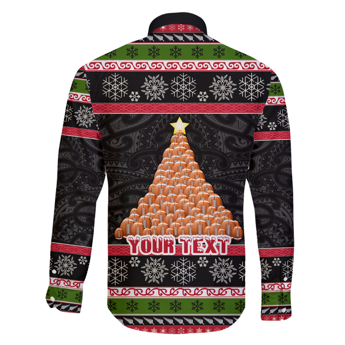 Personalized New Zealand Meri Kirihimete Family Matching Short Sleeve Bodycon Dress and Hawaiian Shirt Maori Warrior with Rugby Christmas Tree LT03 - Polynesian Pride